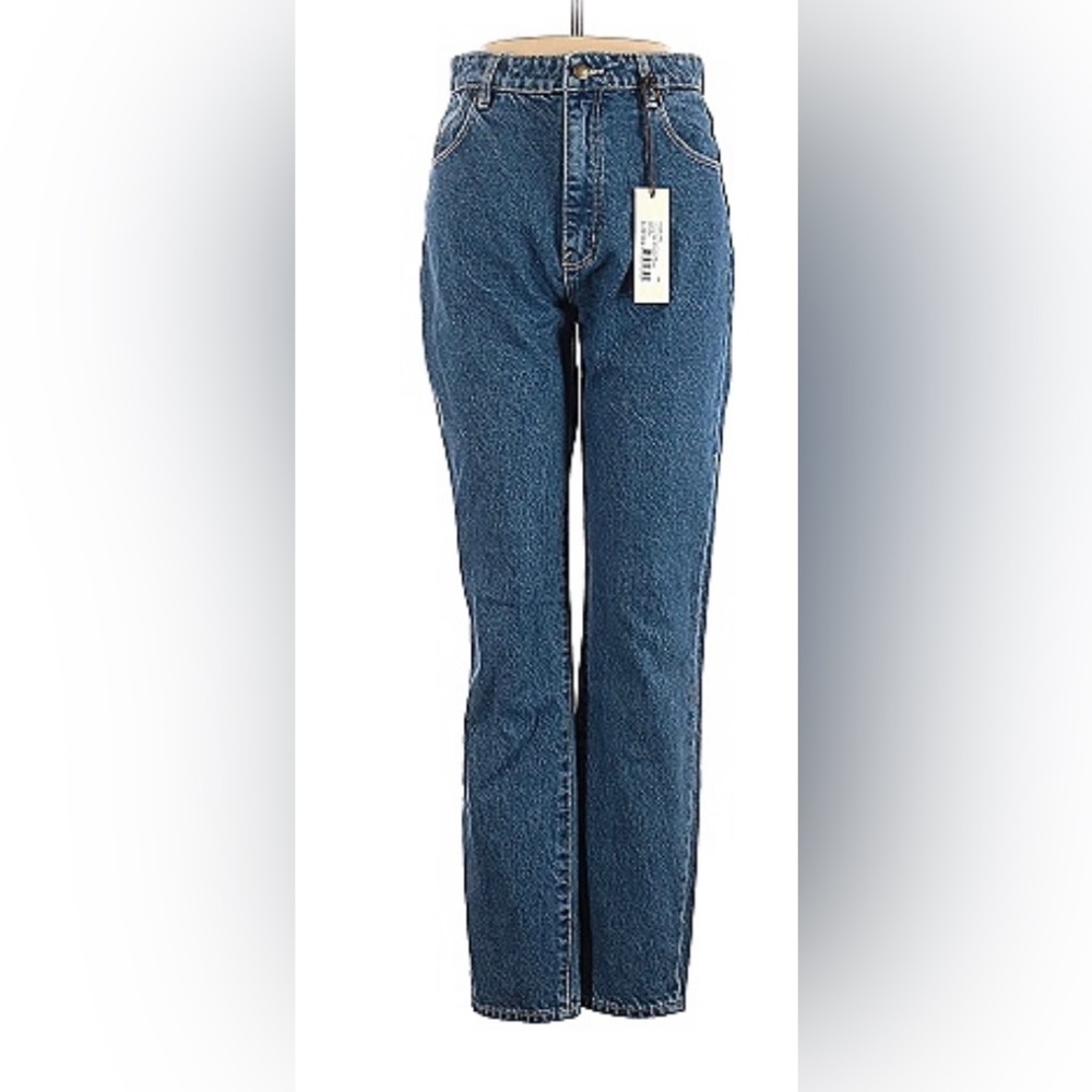 Dark wash mom jeans